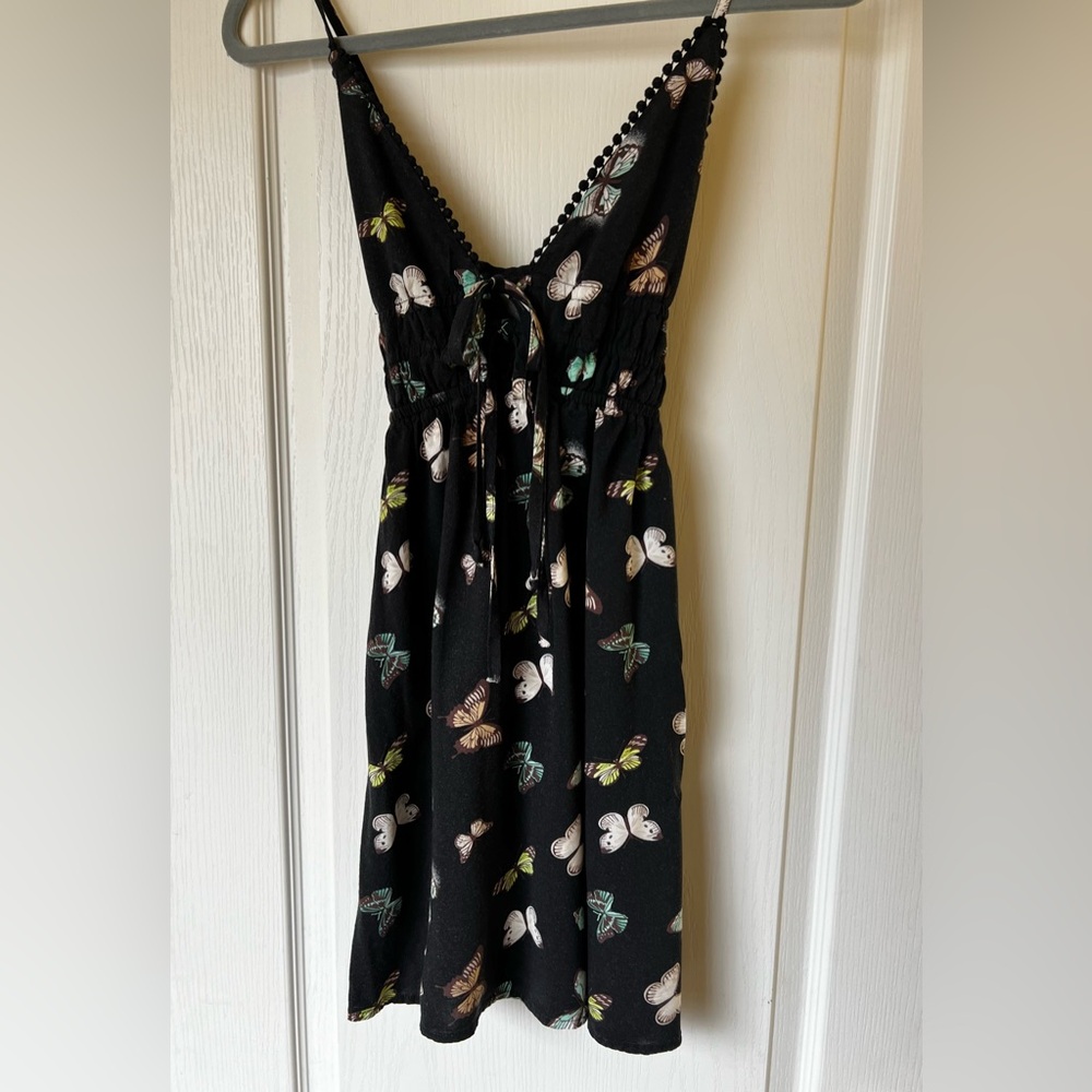 Wild Fable XS Butterfly Black Butterfly Dress